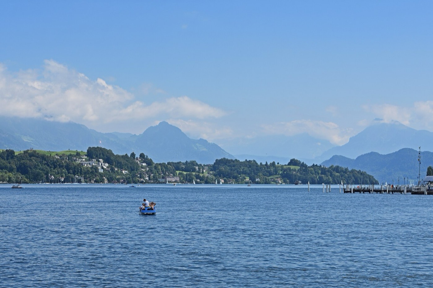 Lake Lucerne on a clear day